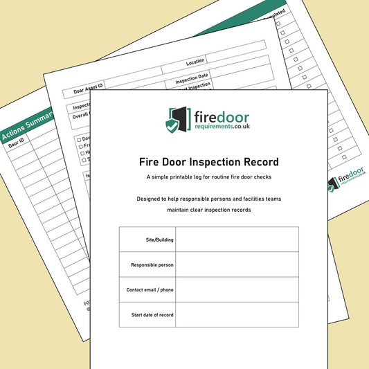 Fire door inspection record book