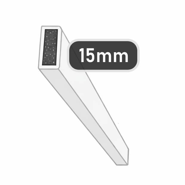 White fire-only intumescent strip 15mm